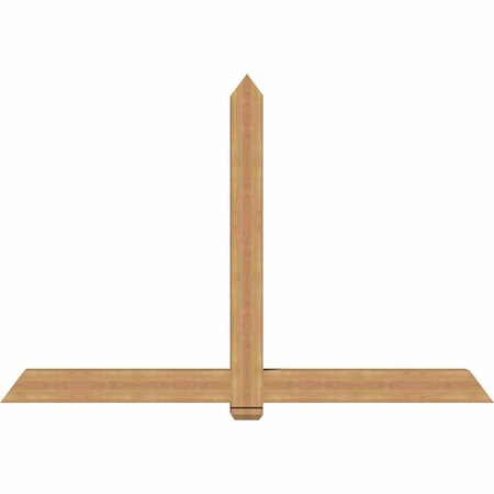 Ekena Millwork Eugene Smooth Timber Gable Bracket, Western Red Cedar, 84"W x 56"H x 5 1/2"D x 5 1/2"F, 16/12 Pitch GBW084X56X0606EUG00SWR